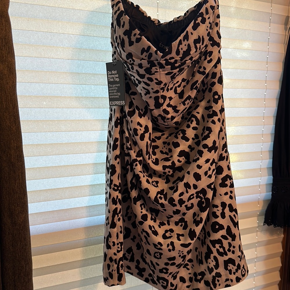 Express Size 2 Snow Leopard, removable straps dress